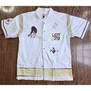 VTG 90s Y2K Lot 29 Looney Tunes Casual Short Sleeve Button Up Shirt XXL